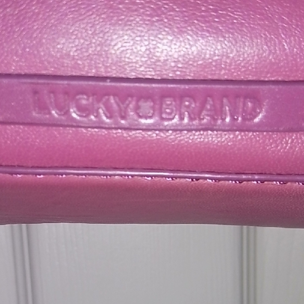 Lucky Brand Pink Satchel with Structured Design and Double Handles - Picture 3 of 10